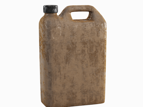 Old Plastic Canister 02 3D Model