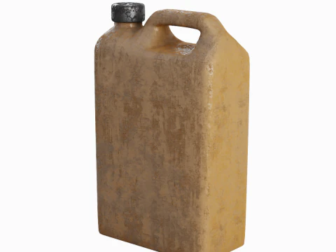 Old Plastic Canister 02 3D Model
