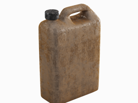 Old Plastic Canister 02 3D Model