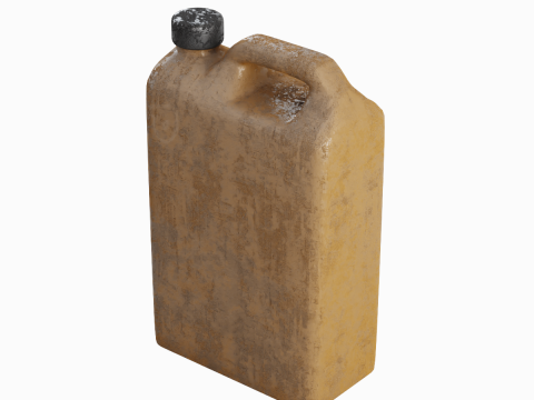 Old Plastic Canister 02 3D Model