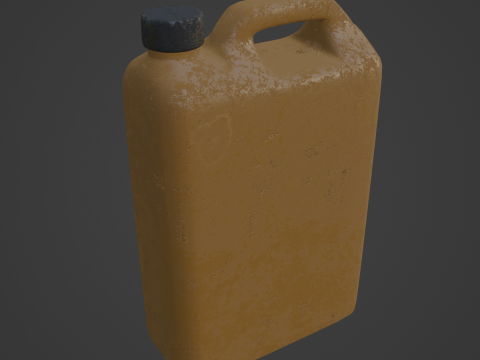 Old Plastic Canister 02 3D Model