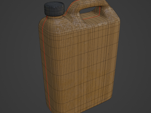 Old Plastic Canister 02 3D Model