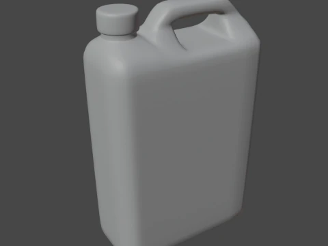 Old Plastic Canister 02 3D Model