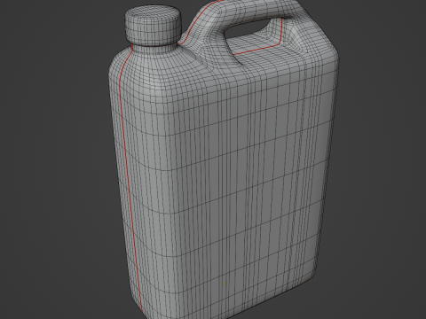 Old Plastic Canister 02 3D Model