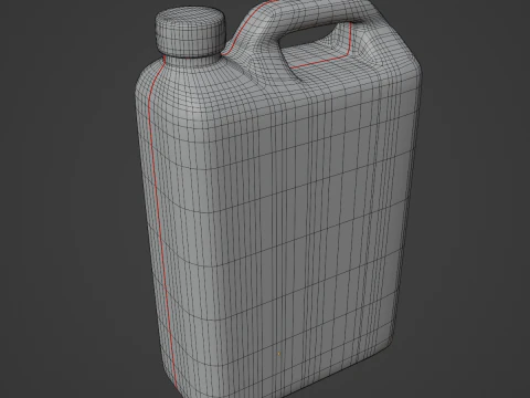 Old Plastic Canister 02 3D Model