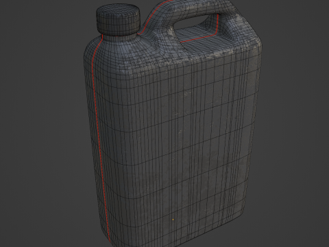 Old Plastic Canister 04 Model 3D