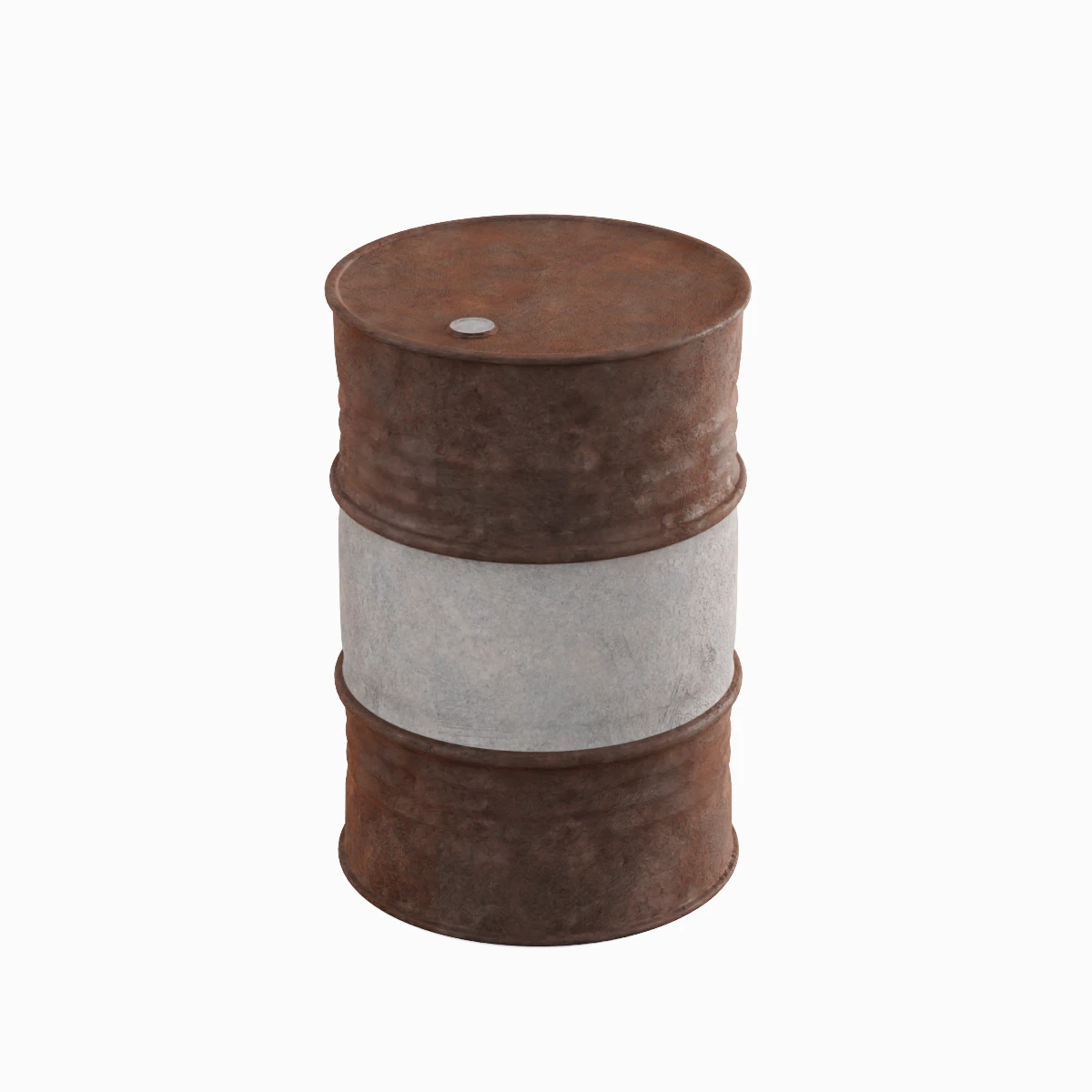 Worn Steel Barrel 3D Model .c4d .max .obj .3ds .fbx .stl .blend