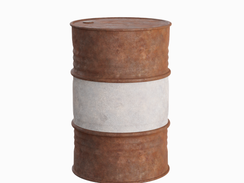 Worn Steel Barrel Modello 3D