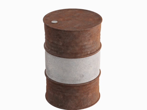 Worn Steel Barrel Modello 3D