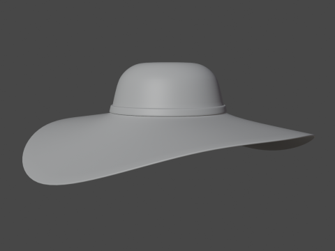 Straw Sun Hat 01 3D 모델