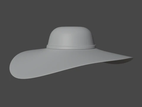 Straw Sun Hat 01 3D Model