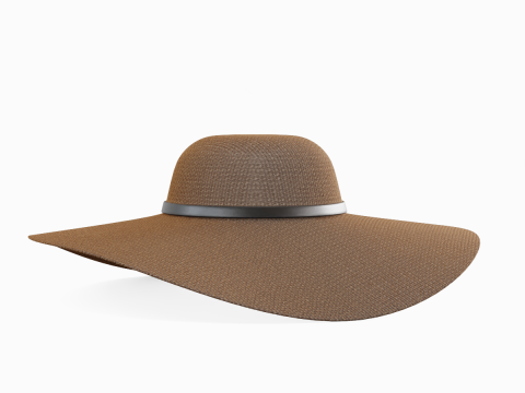Straw Sun Hat 02 3D Model