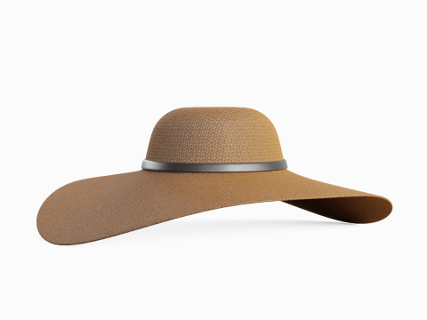 Straw Sun Hat 02 3D Model