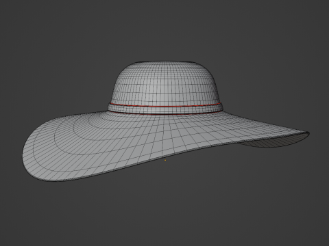 Straw Sun Hat 02 3D Model