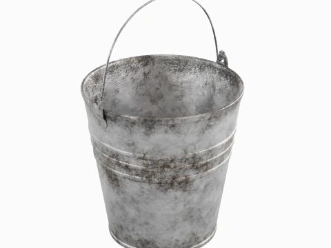 脏钢桶01 3D 模型