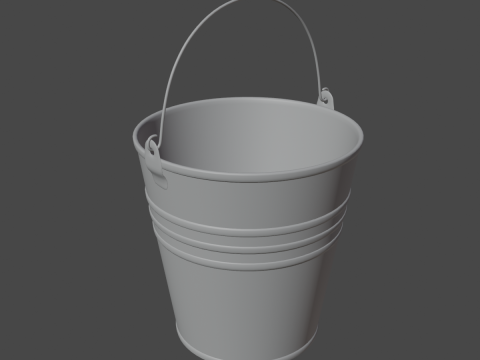 Dirty Steel Bucket 02 Model 3D
