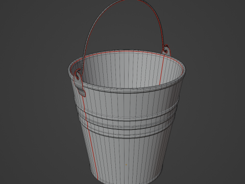 Dirty Steel Bucket 02 Model 3D