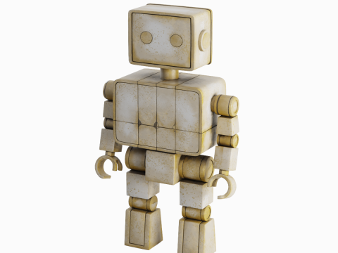 Decorative Robot Sculpture 01 3D Model