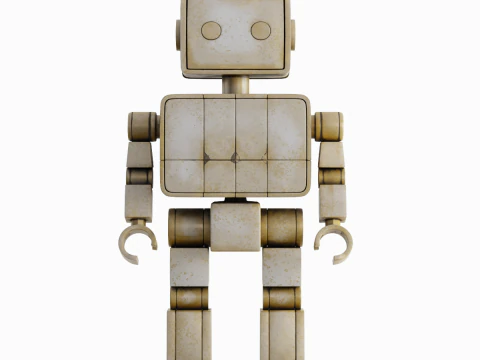 Decorative Robot Sculpture 01 3D Model