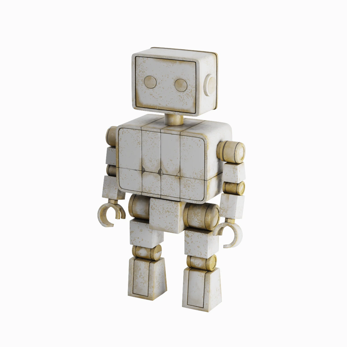 Decorative Robot Sculpture 02 3D Model .c4d .max .obj .3ds .fbx .stl .blend 