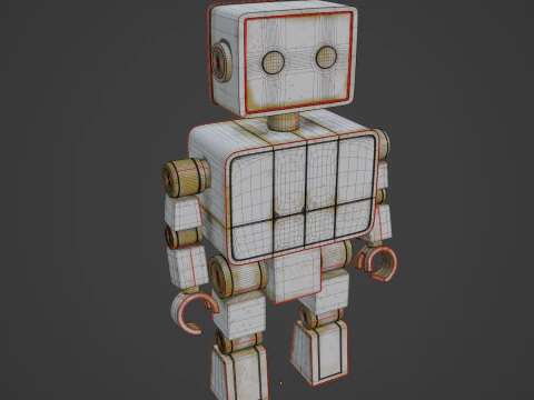 Decorative Robot Sculpture 02 3D Model