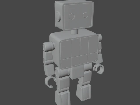 Decorative Robot Sculpture 02 3D Model