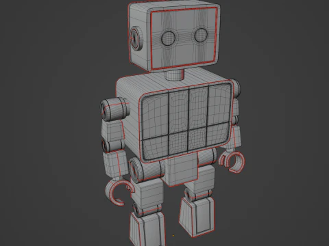 Decorative Robot Sculpture 02 3D Model