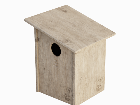 Wooden Birdhouse C 01 3D Model
