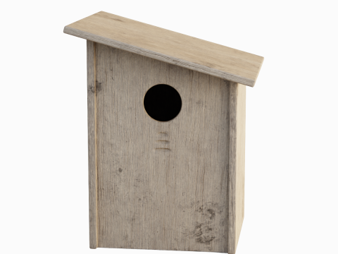 Wooden Birdhouse C 01 Modelo 3D