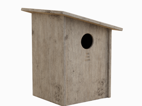 Wooden Birdhouse C 01 Modelo 3D