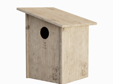 Wooden Birdhouse C 01 Modelo 3D