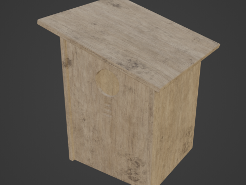 Wooden Birdhouse C 01 Modelo 3D