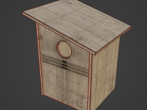 Wooden Birdhouse C 01 Modelo 3D
