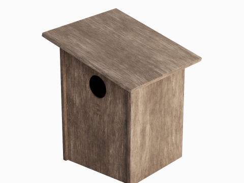 Wooden Birdhouse C 02 3Dモデル