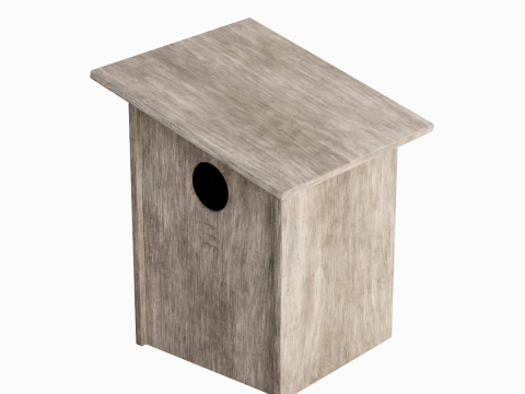Wooden Birdhouse C 03 3Dモデル