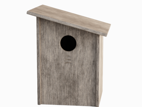 Wooden Birdhouse C 03 3D Модель