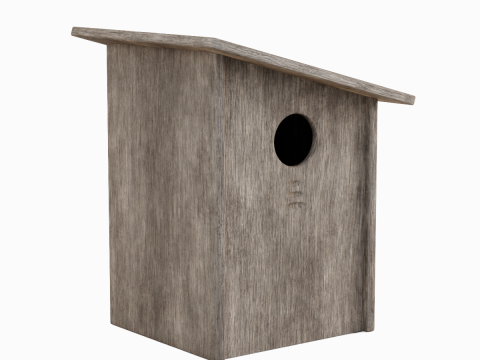 Wooden Birdhouse C 03 3D Модель