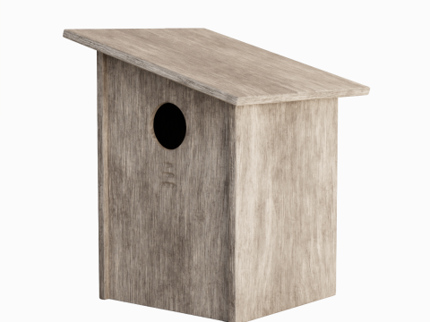 Wooden Birdhouse C 03 3D Модель