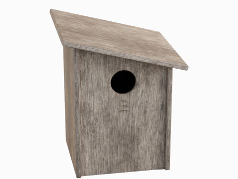 Wooden Birdhouse C 03 3D Модель
