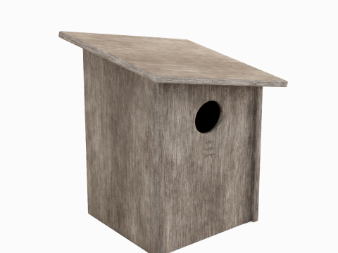 Wooden Birdhouse C 03 3D Модель