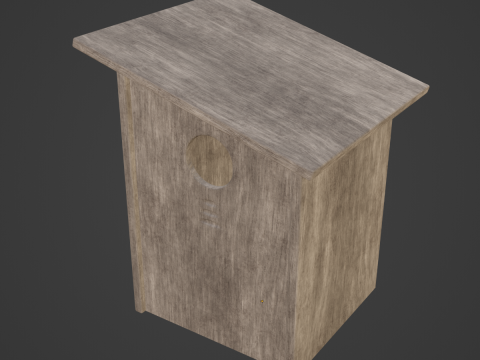 Wooden Birdhouse C 03 3D Модель