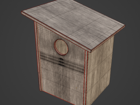 Wooden Birdhouse C 03 3D Модель