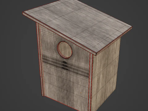 Casinha de passarinho em madeira C 03 Modelo 3D