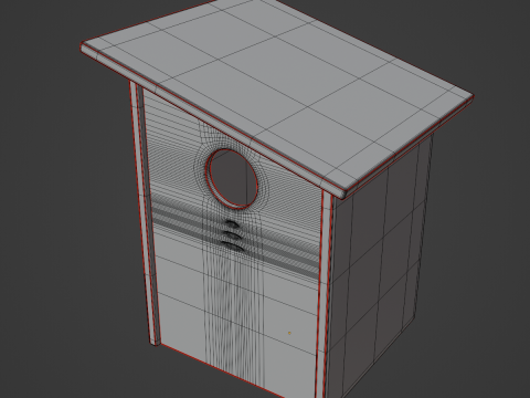 Wooden Birdhouse C 03 3D Модель