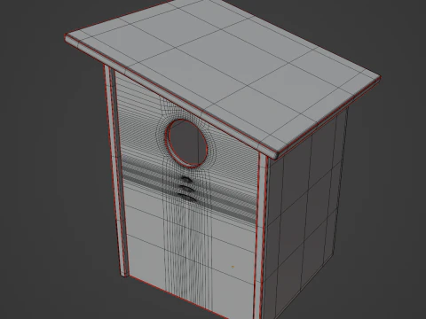 Casinha de passarinho em madeira C 03 Modelo 3D