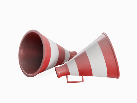 Plastic Megaphone 01 3D Model