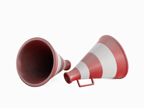 Plastikowy megafon 01 Model 3D