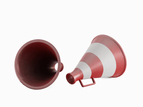 Plastikowy megafon 01 Model 3D