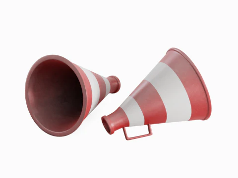 Plastikowy megafon 01 Model 3D