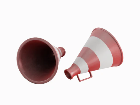 Plastikowy megafon 01 Model 3D